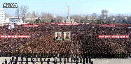 朝鮮民眾稱，朝鮮軍民“將在任意時期、對任意對象隨意實施無止境的正義打擊，一定實現(xiàn)民族的夙愿祖國統(tǒng)一大業(yè)”。